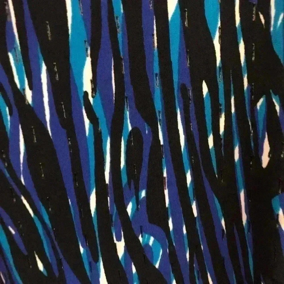 Rafaella Ladies Blue Multicolor Blouse 3/4  sleeves round neck size Large - Picture 4 of 4